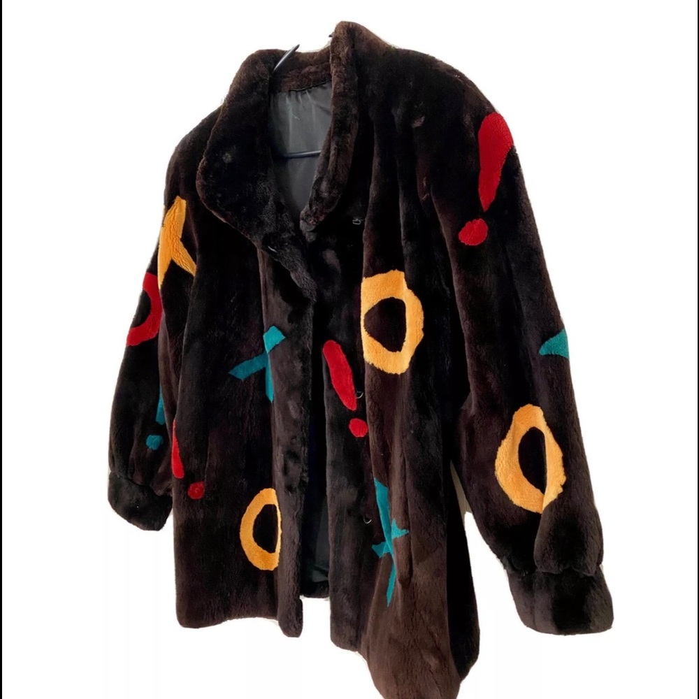 RARE Vintage ALFRED SUNG XOXO BEAVER Fur COAT L/XL